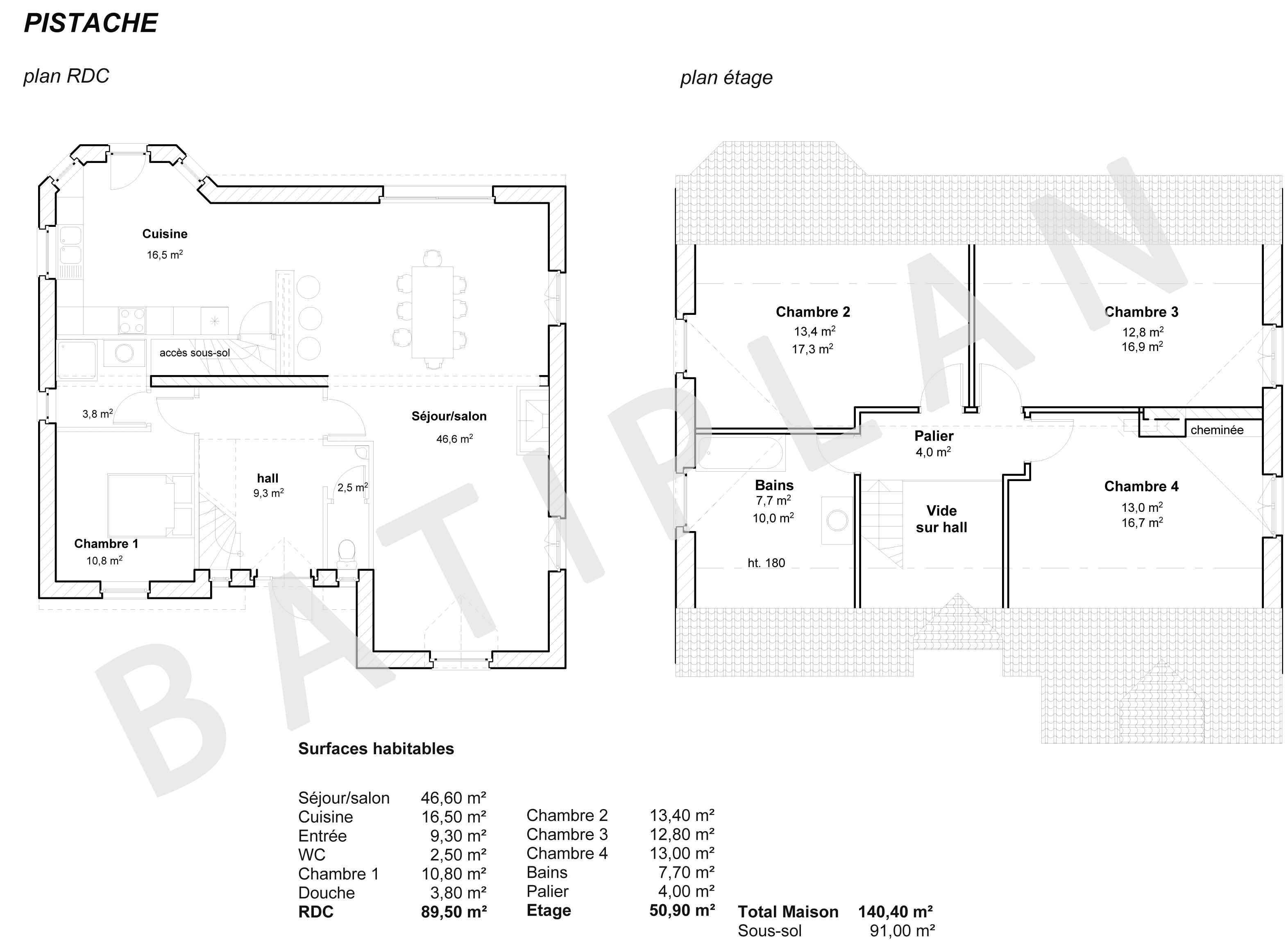 Plan maison Pistache